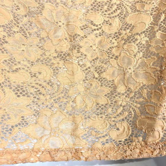 ZARA TRAFALUC Peach Floral Lace Crop Top Shirt ~ S - Picture 7 of 8